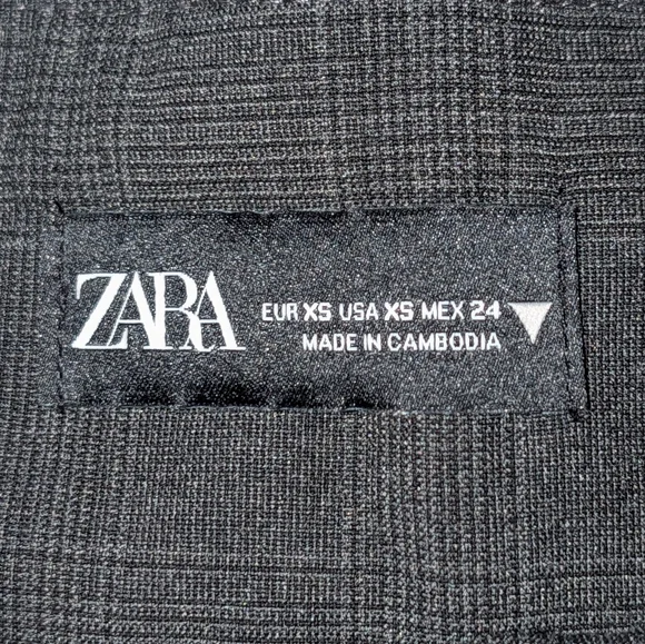 ZARA Pleated Dark Grey Pleated Skort Built In Belt Schoolgirl - Picture 4 of 4